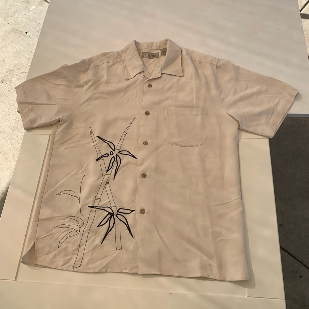 Cubavera Medium Cream Short Sleeve Shirt